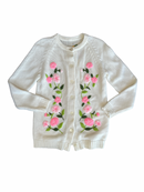 LWhite Floral Cardigan