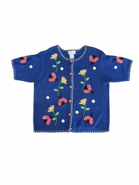 Mandal Bay Blue Ladybug Cardigan