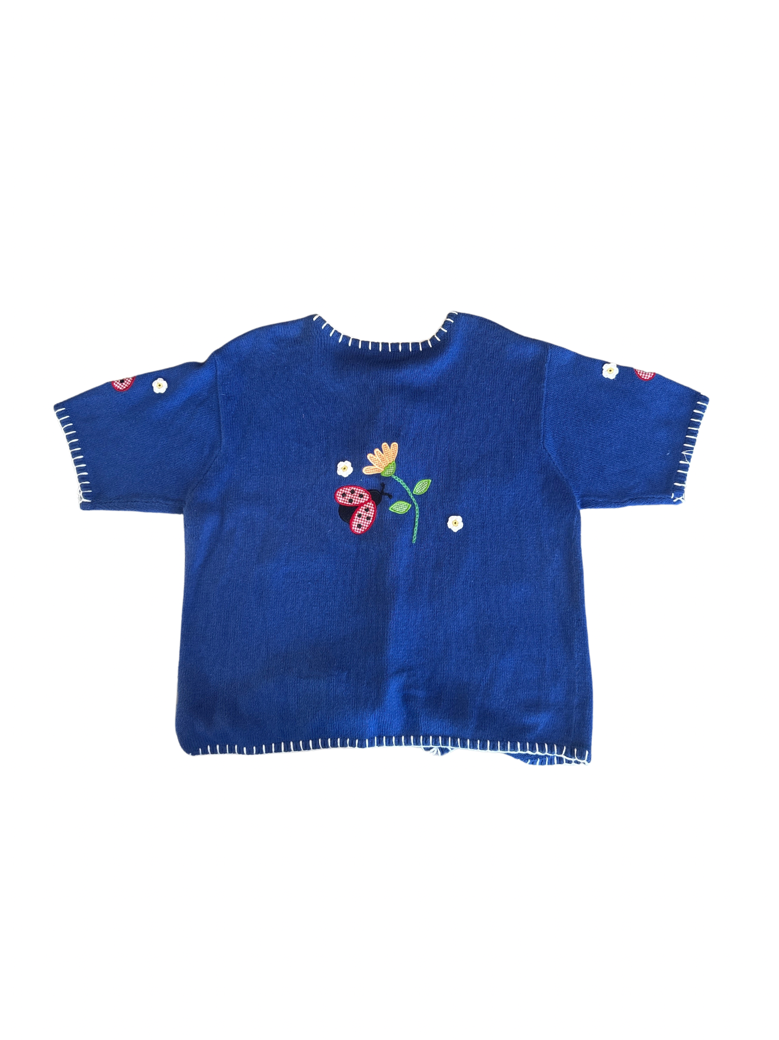 Mandal Bay Blue Ladybug Cardigan