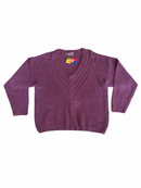 2X Purple Concrete Mix V-neck Sweater