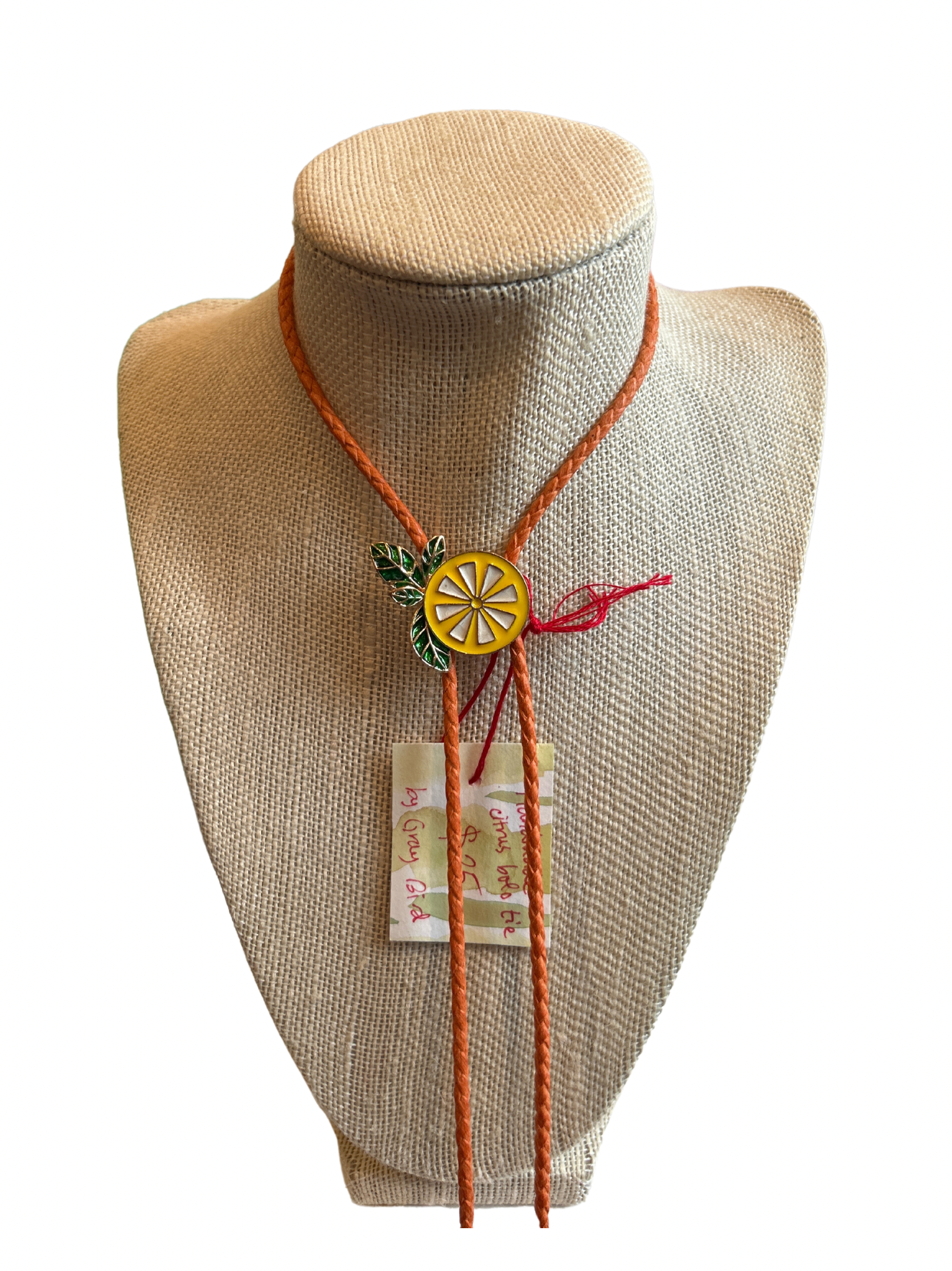 Handmade Lemon Bolo Tie