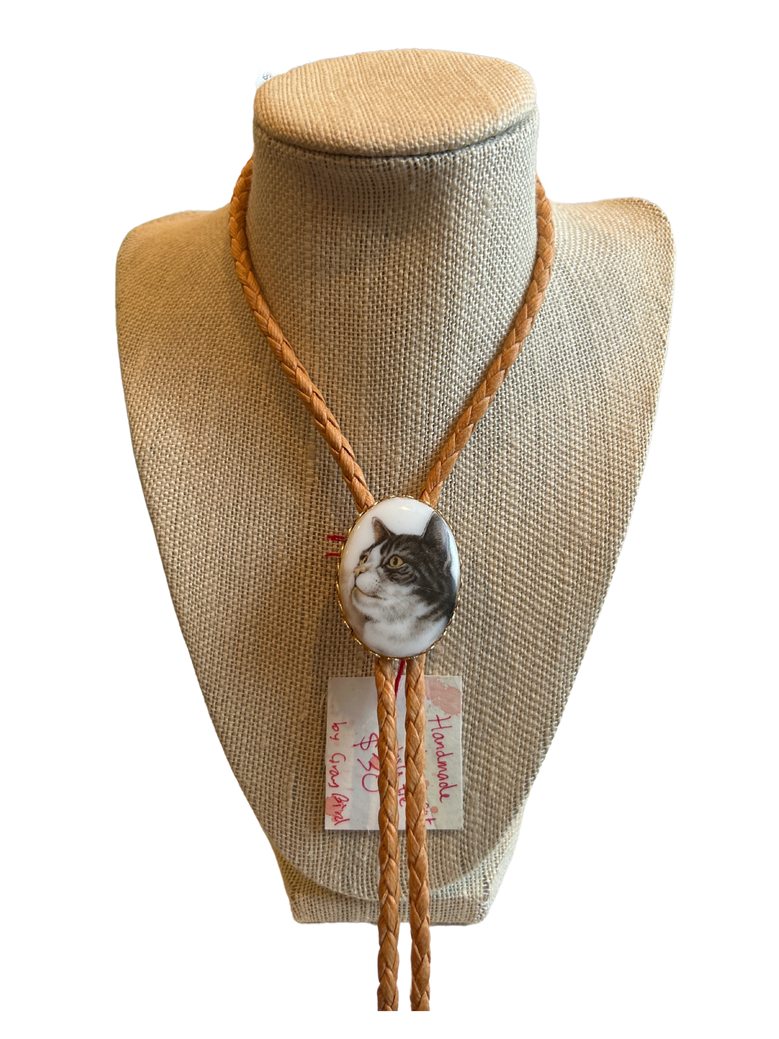 Handmade Cat Bolo Tie