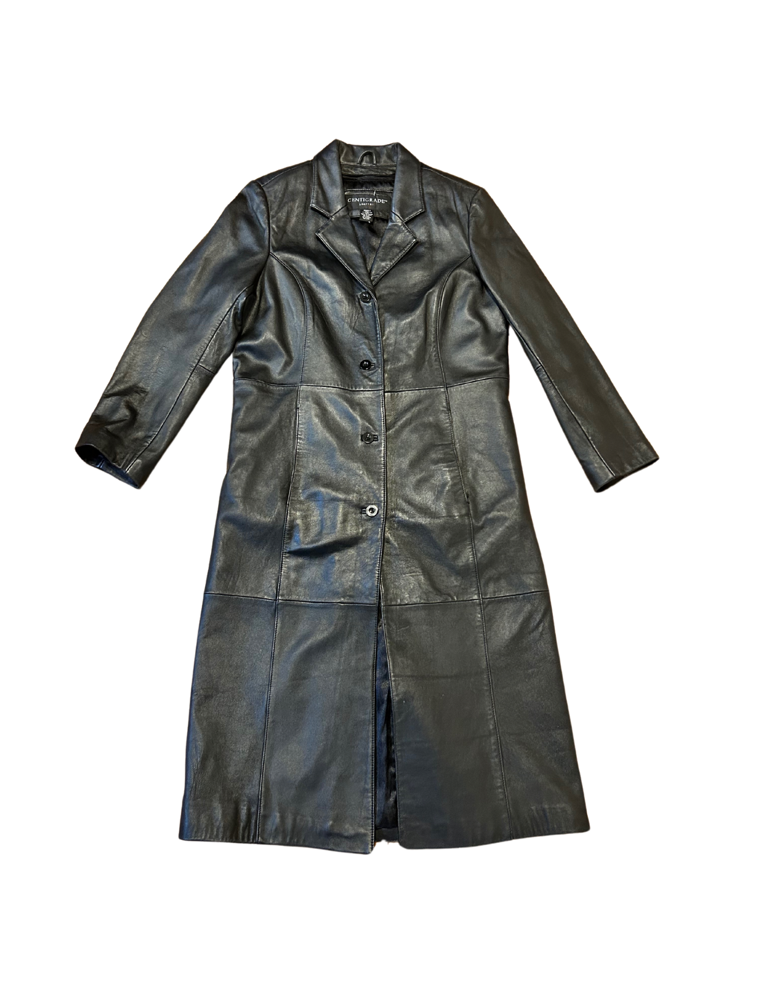 L Leather Centigrade Trench