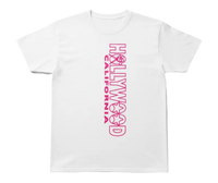 XL Hollywood California Hot Pink Puffy Print T-shirt