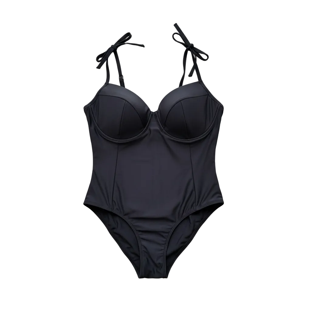 4X Black One Piece Swimsuit