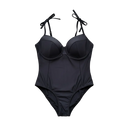 4X Black One Piece Swimsuit