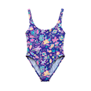 Purple Abstract One Piece Swimsuit