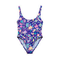 Purple Abstract One Piece Swimsuit