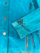 L Chino's Teal Suede Jacket