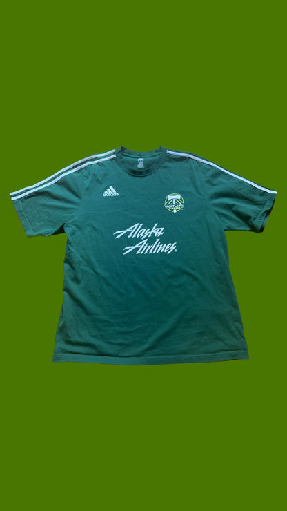 Adidas Green Alaskan Airlines T-Shirt