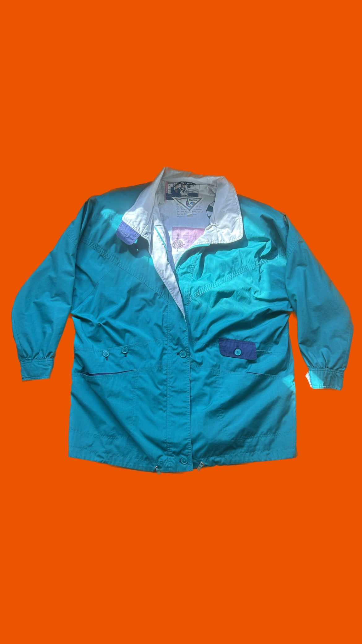 Cyclone Nautical Teal Raincoat