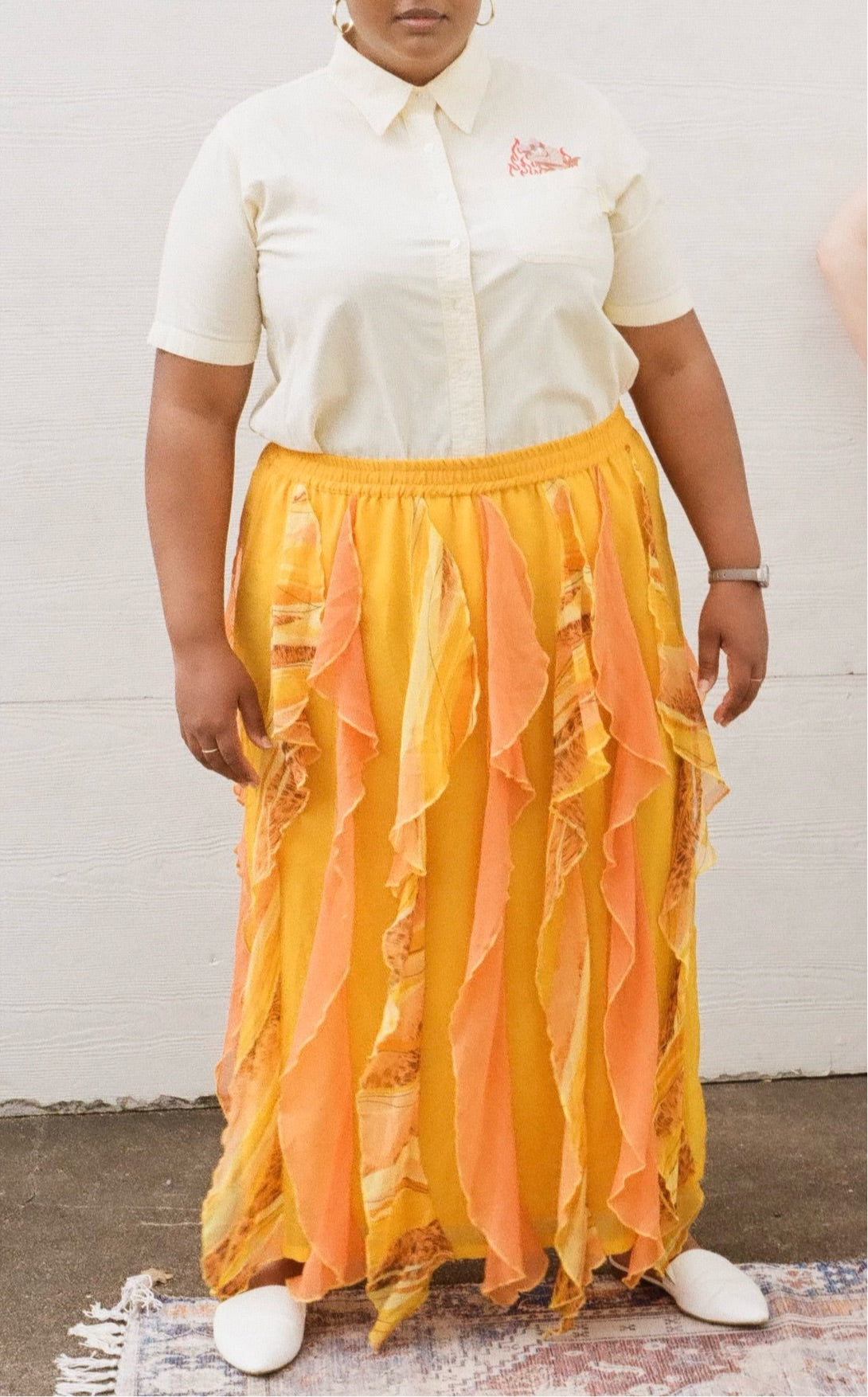 Orange Frilly Skirt