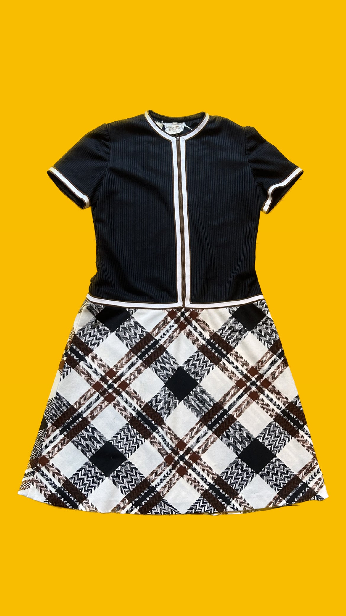 Leslie Fay Mod Plaid Dress