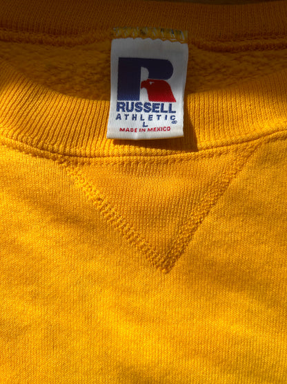 Russell Athletic Yellow Crewneck Sweatshirt