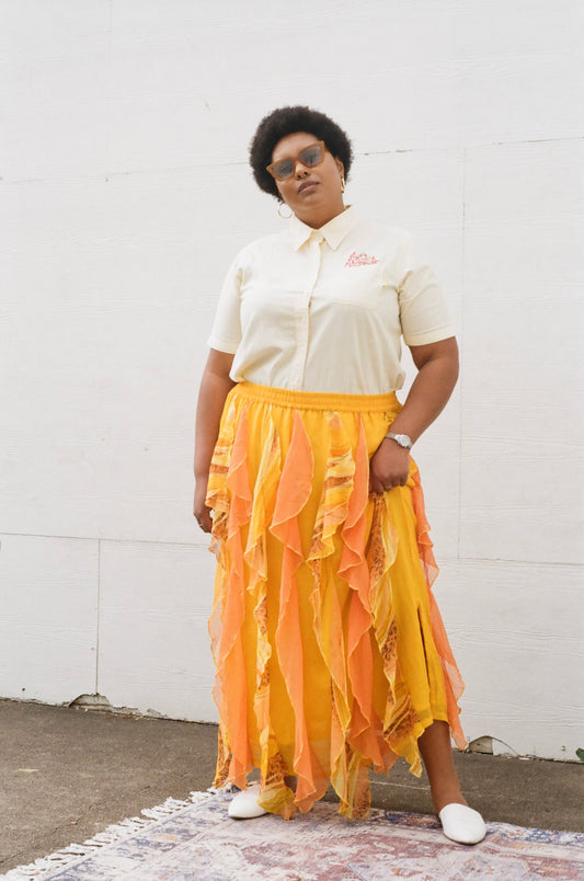 Orange Frilly Skirt