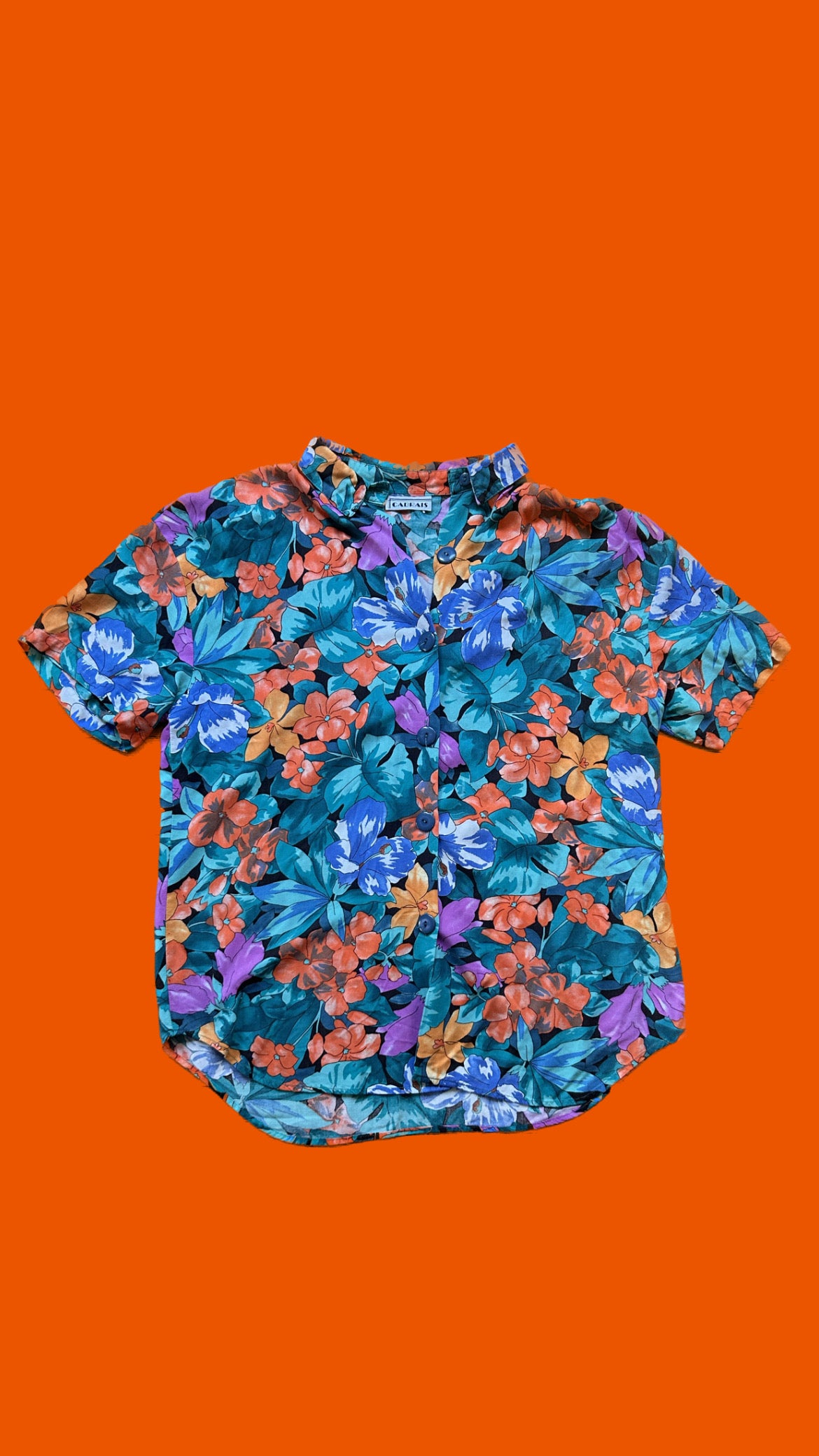 Cabrais Short Sleeve Floral Button Up