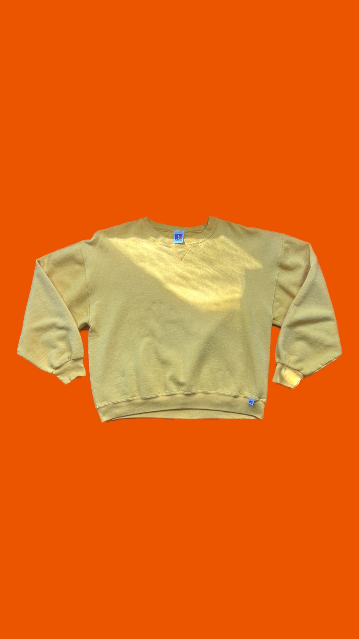 Russell Athletic Yellow Crewneck Sweatshirt