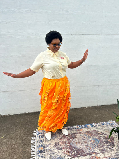 Orange Frilly Skirt