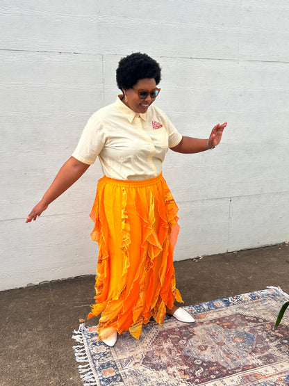 Orange Frilly Skirt