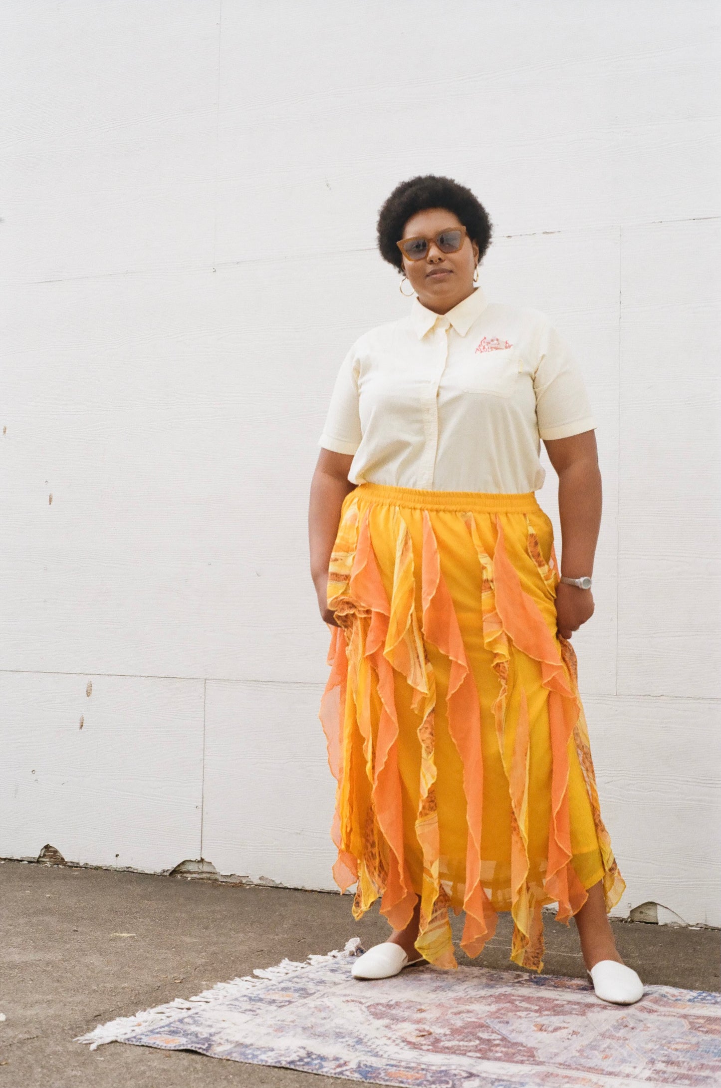 Orange Frilly Skirt