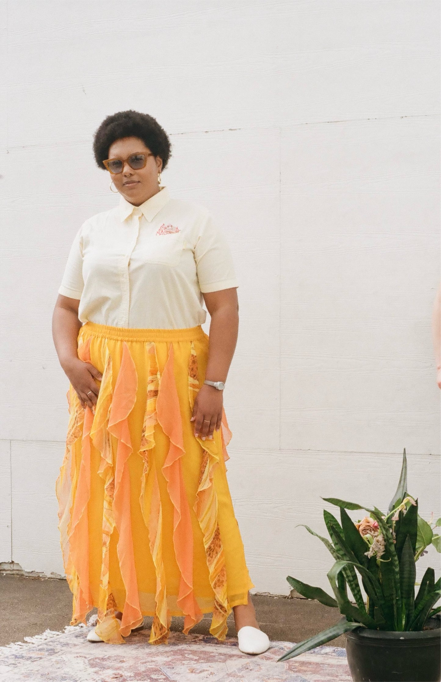 Orange Frilly Skirt