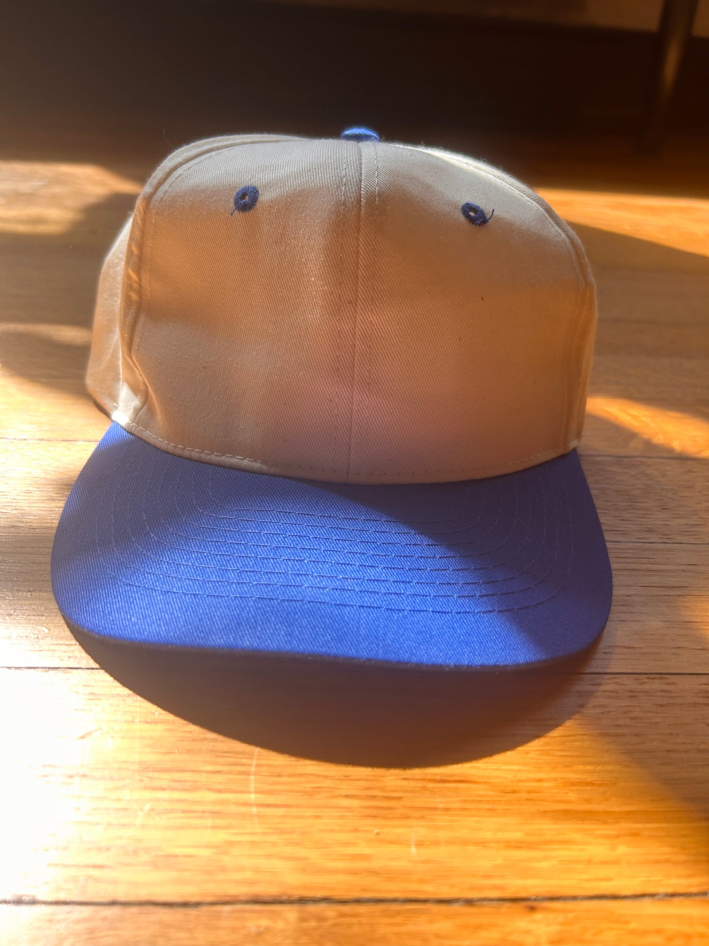 Cream & Blue Snapback