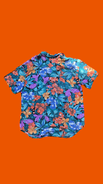 Cabrais Short Sleeve Floral Button Up