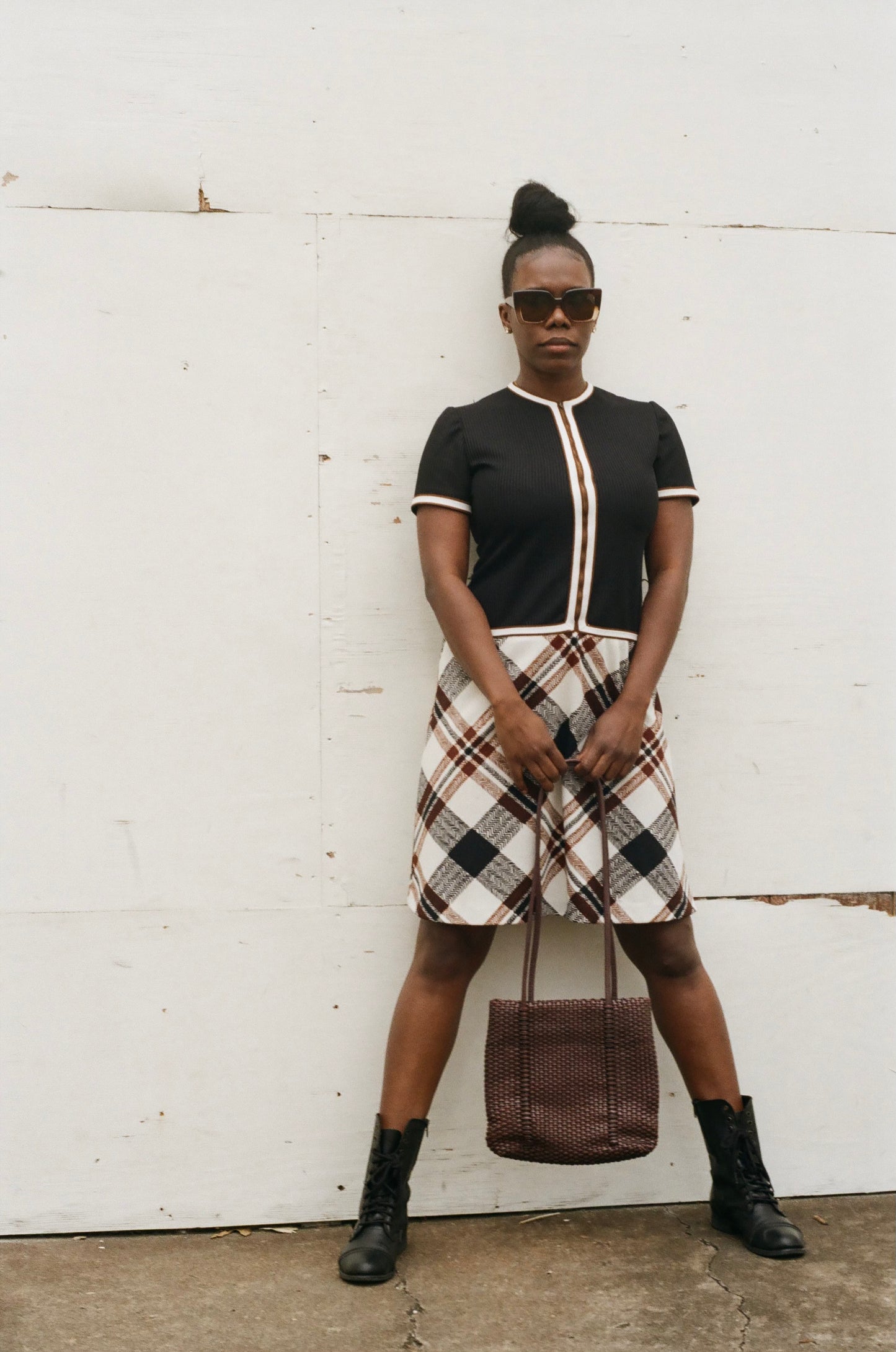 Leslie Fay Mod Plaid Dress