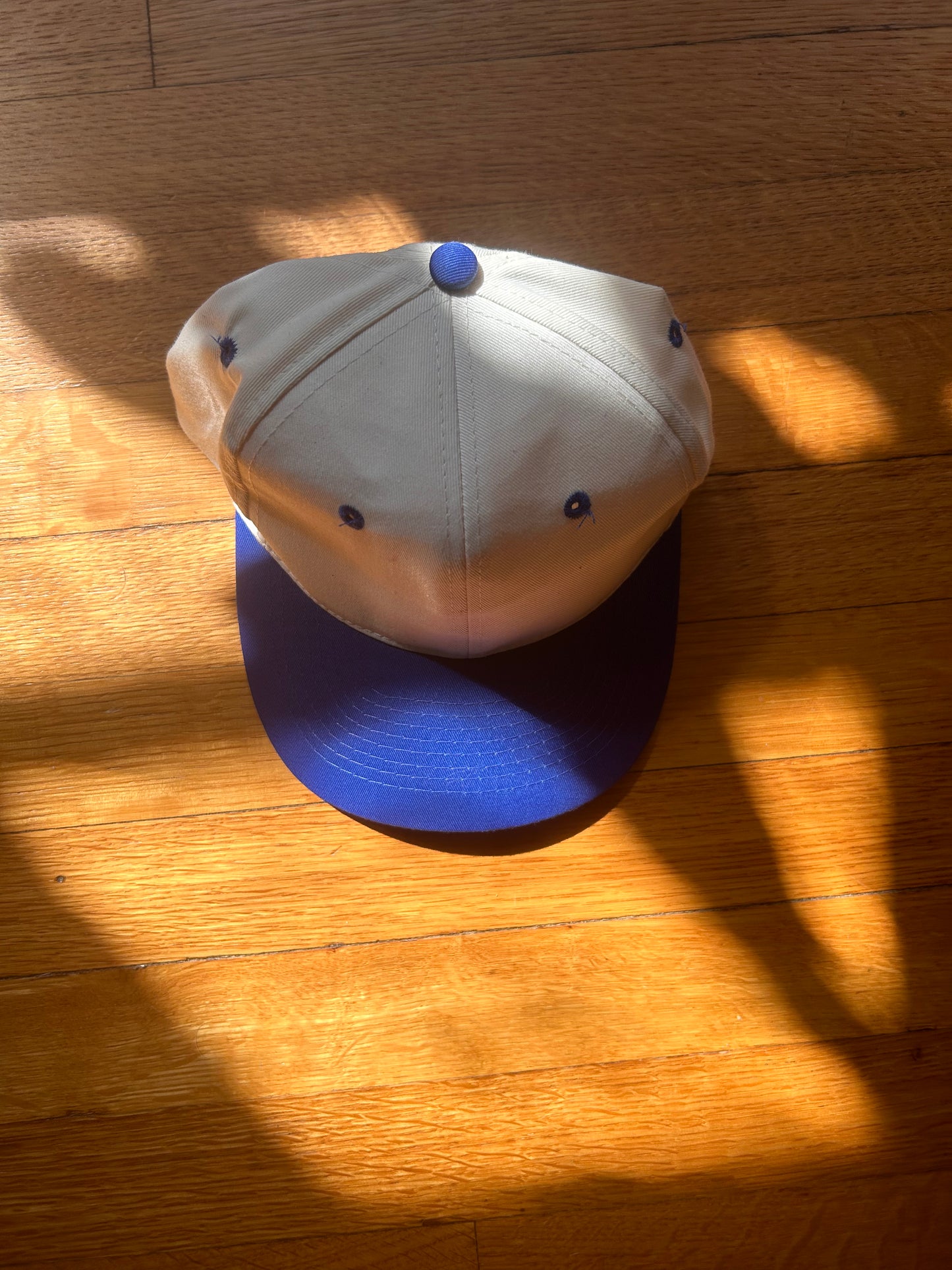 Cream & Blue Snapback